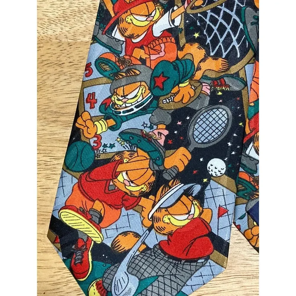 Hot Cakes‎ Balancine Men’s Necktie Novelty Garfield Sports Basketball Soccer